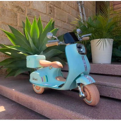 🛵 Moto Électrique Vespa 12V Enfant – Scooter 3 Roues avec MP3